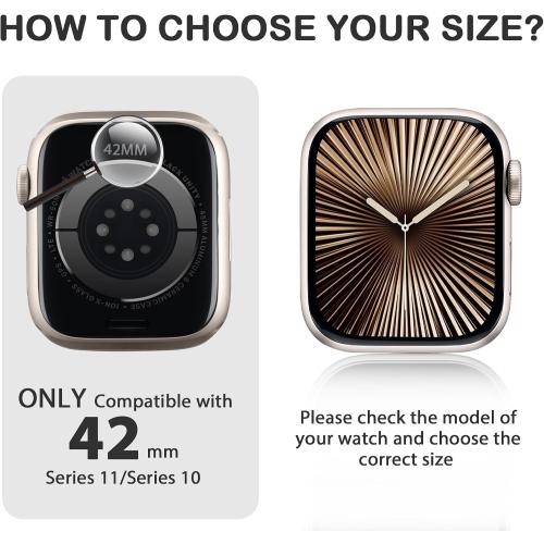 Adorve 8-Pack Privacy Case for Apple Watch Series 11 42mm Screen Protector