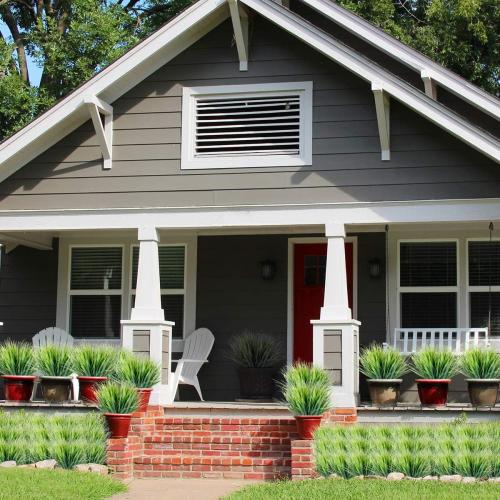 JEMONG 12 Bundles Artificial Grasses Outdoor UV Resistant Fake Grass No Fade Faux Plastic Plants Garden Window Box Decorating(Green Grass)