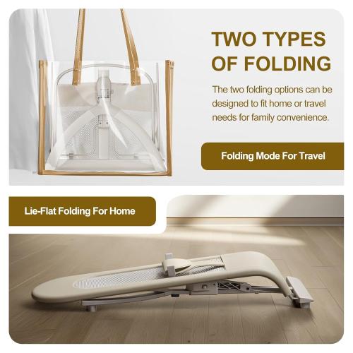 3-in-1 Portable Baby Bouncer & Rocker Chair for Newborn to Toddler - 4 Adjustable Recline Positions, Breathable Cotton Fabric, Natural Vibration, Supports Up to 33 lbs (Oatmeal Khaki)