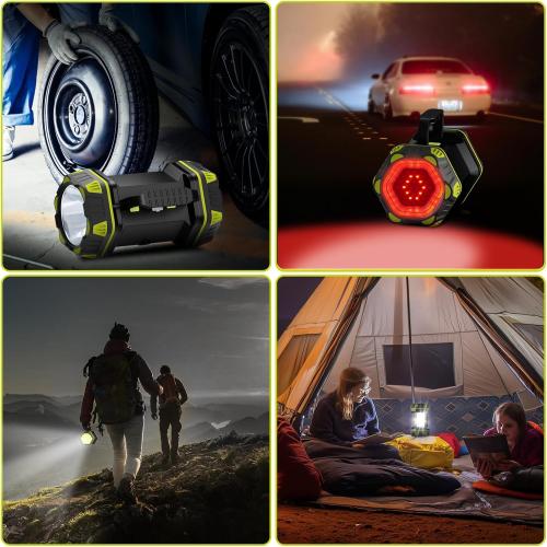 Alpswolf Emergency Spotlight Flashlight & Rechargeable Camping Lantern