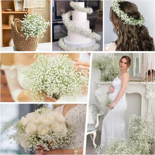 Babys Breath Artificial Flowers 10 PCS White Artificial Baby Breath Flowers