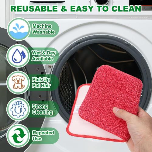 4pc Microfiber Mop Pads