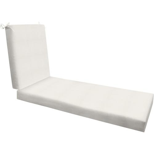 Honeycomb Outdoor Heritage Chaise Cushion for Patio Furniture, 21.5 x 70 | Textured Solid Bone Chair Cushion, Water & Fade Resistant, Reversible Design, Removable Cover for Outdoor Furniture