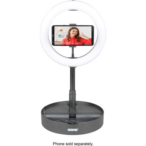 Tocad - Sunpak Self Storing Ring Light Vlogging Kit - Black
