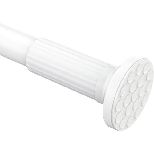 Umimile Tension Curtain Rod, 51-86 inches Adjustable Spring Shower Tension Curtain Rod, Stainless Steel Closet Rod for Windows or Shower, No Drilling, No Rust, Easy to Install, White