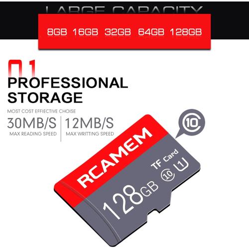 128GB Micro Memory Card with Adapter TF Card Class 10 for Camera