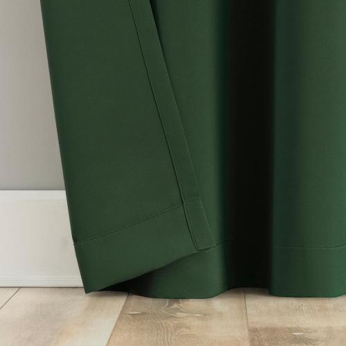 Saxon Energy Saving Evergreen Polyester 54 in. W x 95 in. L Grommet Blackout Curtain (Single Panel)