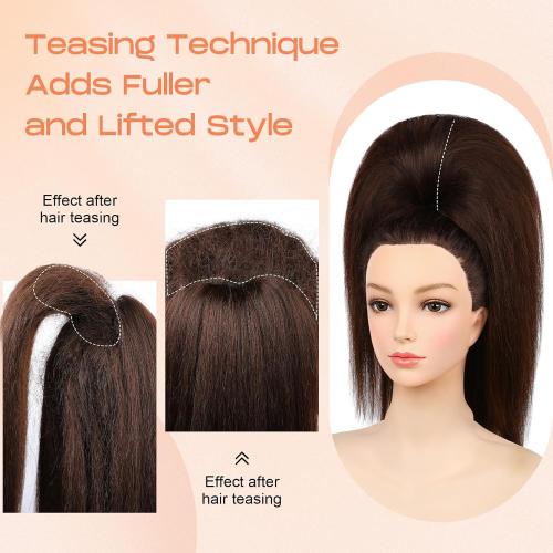 SEIKEA Cheer Ponytail Hair Piece, 100% Super Protein Fiber Straight Cheerleader Hairpiece Lightweight Silky Smooth Fluffy 18 Ponytail Extension for Cheerleader Competition, Dance Cream Blonde