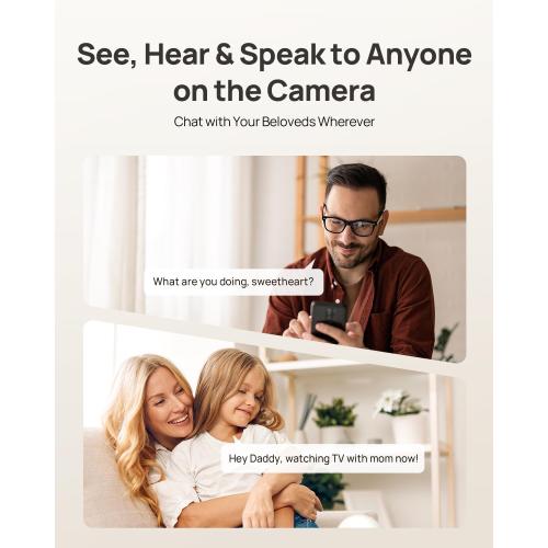 Anona 4K UHD Indoor Camera, Pet/Dog/Baby Security Camera with Phone App, 360°Pan-Tilt, 5G/2.4G Dual-Band Wi-Fi 6, Auto-Tracking, Person/Pet/Baby Crying Detection, Privacy Mode, Two-Way Audio, 2 Pack
