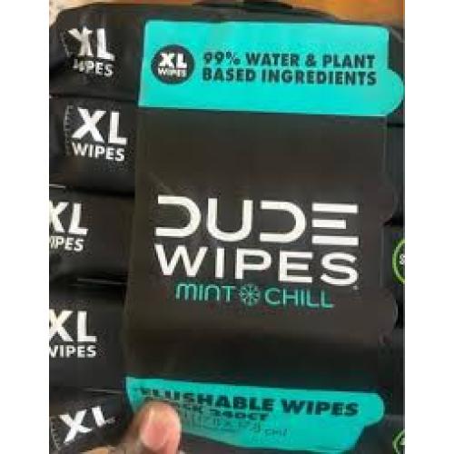 4 pack Customer reviews for DUDE Flushable Wipes, Extra Large Mint Chill Wet Wipes, 48 Count,