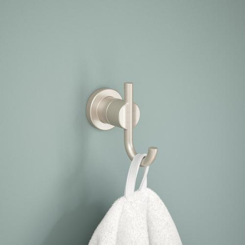 3pk Delta Nicoli Spotshield Brushed Nickel Double Wall Mount Towel Hook
