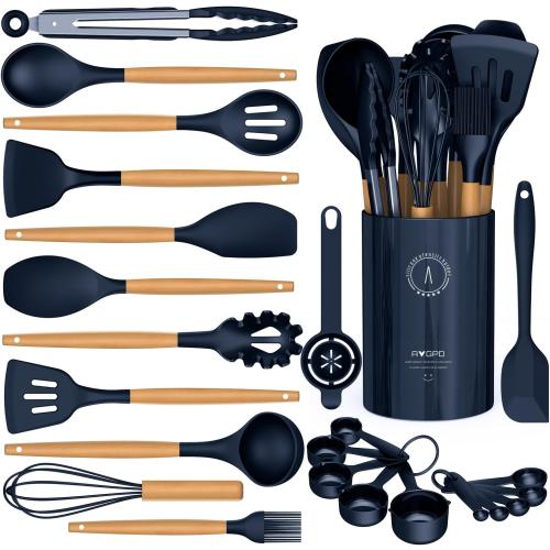 Silicone Kitchen Utensils Set, Heat-Resistant Cooking Utensils, BPA-Free