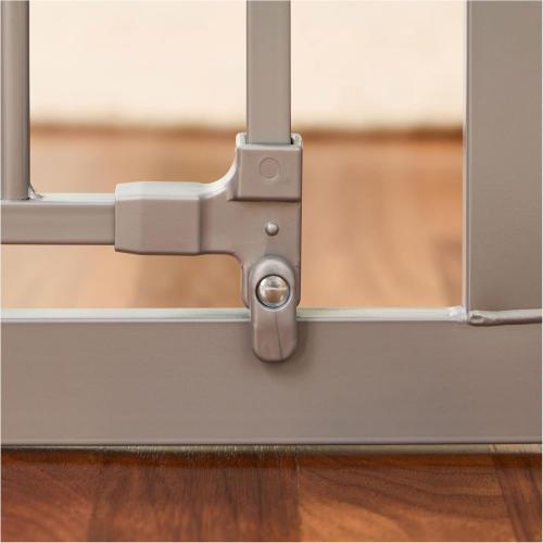 Regalo Easy Step 49-Inch Extra Wide Baby Gate, Includes 4-Inch and 12-Inch Extension Kit, 4 Pack of Pressure Mount Kit and 4 Pack of Wall Mount Kit, Platinum