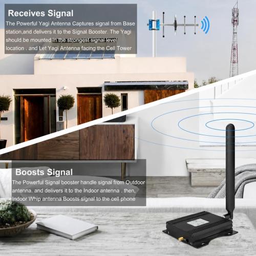 AT&T Signal Booster AT&T Cell Phone Signal Booster T Mobile ATT Cell Phone Booster 5G 4G LTE Band 12/17 ATT Cell Signal Booster ATT Cell Booster for Home AT T Signal Extender AT T Cellular Booster