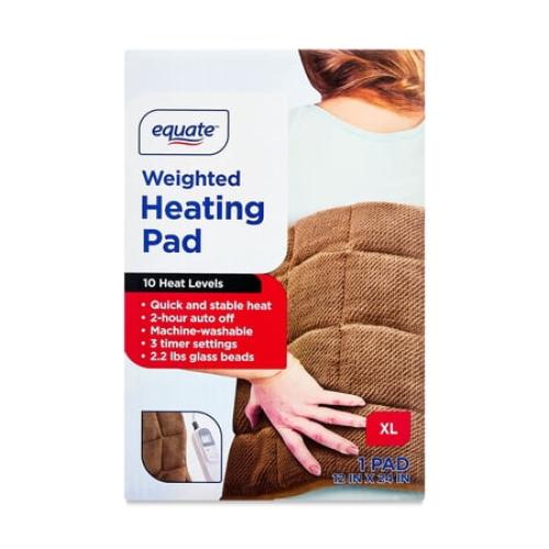 Equate PrimaLushTM Weighted Standard Heating Pad with 10-Setting Controller
