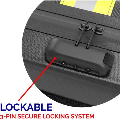 Upgraded Fireproof & Waterproof Document Bag – Lockable 17”x 12”x 5” with Wallet Protector - Reflective to Find Fast at Night – Shield Documents & Valuables from Fire & Water - Firefighter Designed