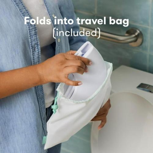 Frida Baby Fold and Go Potty Training Toilet Seat with Bag, Travel Potty Seat Solution