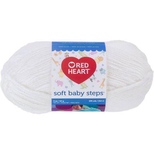 RED HEART Soft Baby Steps Yarn, White