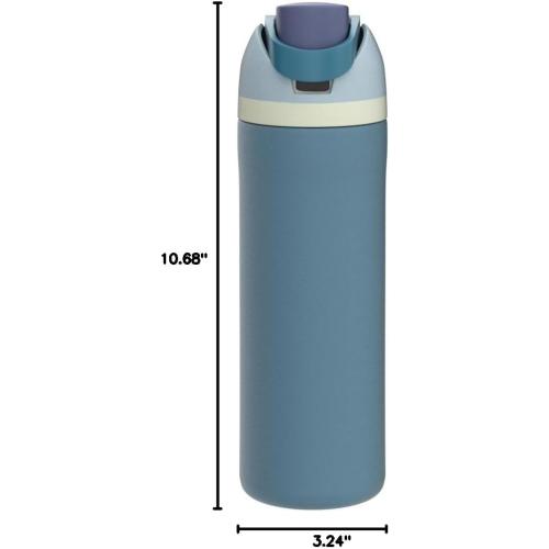 Owala FreeSip Insulated Stainless Steel Water Bottle with Straw, BPA-Free Sports Water Bottle, Great for Travel, 24 Oz, Denim