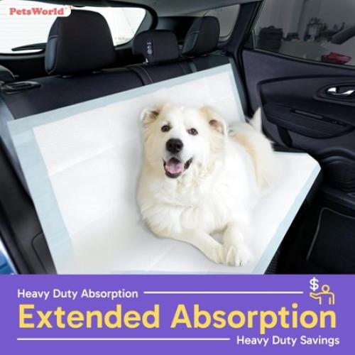 PETSWORLD Premium Extra Large Dog Pee Pads (43 x 74) – Jumbo Puppy Training & Incontinence Pads for Large Dogs & Multi-Pet Homes – Leak-Proof, Odor Control, 5-Layer Absorbency