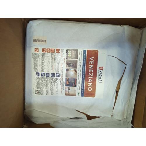 VASARI Lime Plaster & Paint | Veneziano Plaster (Smooth Finish) | Made from Natural Lime and Powdered Marble | color: Natural white #1 | Dry Mix (Makes 5 Gallons Plaster)