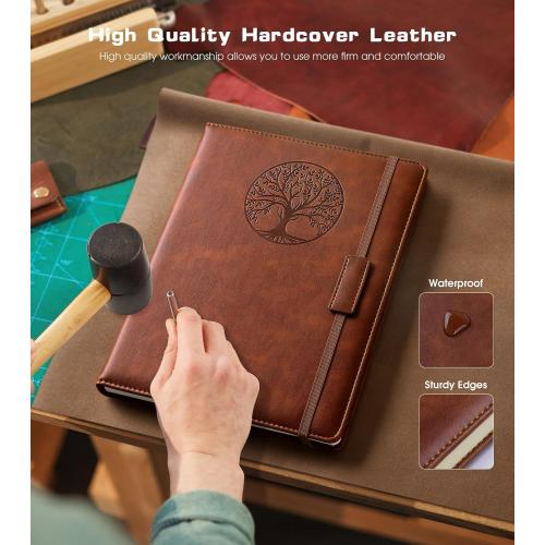 Biuwory Leather Journal Notebook,256 Thick Lined Pages,Hardcover 5.7×8.3