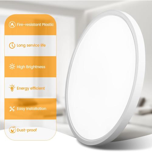 TALOYA Flush Mount LED Ceiling Light，20W 12 Inch-8 Pack,5CCT