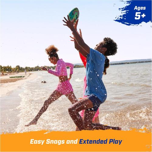 Swimways Hydro Waterproof Football, Outdoor Games for Adults and Kids, Swimming Pool Accessories and Pool Party Games,9.25 Inches, Green