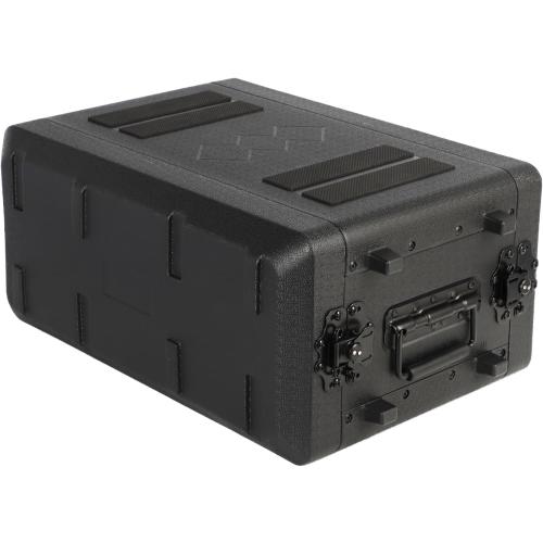 Diandian 4U Rack Case Shallow 11 Depth, 19 Rackmount Flight Case, Watertight Dust-Proof, Shock Mount for Amplifier, Pro Audio, DJ Mixer, Effects with Microphone Compartments