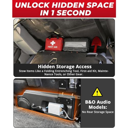 Rear Seat Release Kit for Ford F-150 F-250 F-350 2009–2025, Black