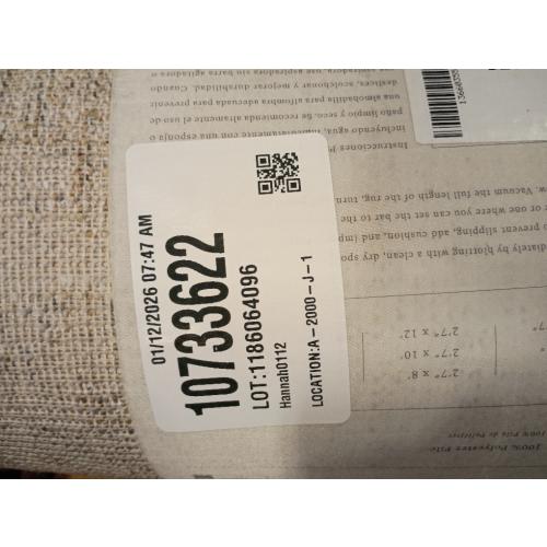 Loloi Chris Loves Julia Louisa Collection LOI-02 Oatmeal/Slate 2'-7 x 8'-0, .38 Pile Height, Runner Rug