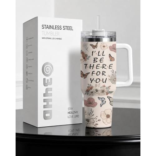 34HD Halloweens Horror Movie Lover 40 oz Tumbler with Handle, Spooky Gift
