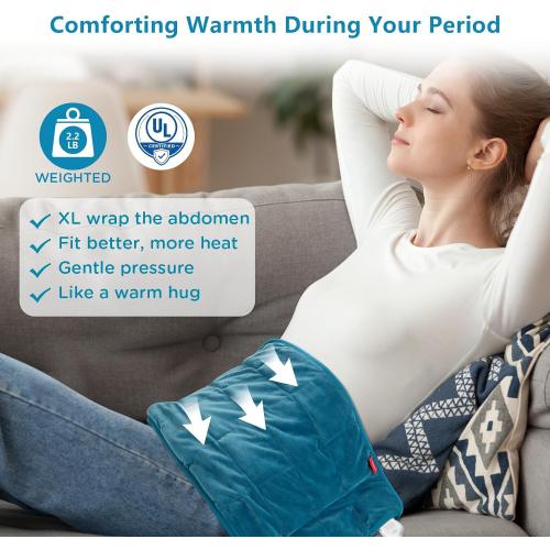 Comfytemp Weighted Heating Pad for Back & Period, FSA Eligible HSA, 12 x 24