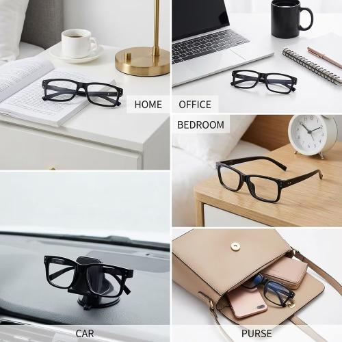Eyekepper 0.5x Reading Glasses, Readers for Men, 5pack Black Frame Women