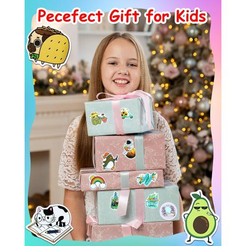 EOAOD 200 Cute Aesthetic Water Bottle Stickers for Kids, Waterproof Vinyl