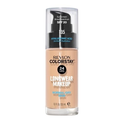 Revlon ColorStay Liquid Foundation Makeup, Normal/Dry Skin, SPF 20, 135 Vanilla, 1 fl oz