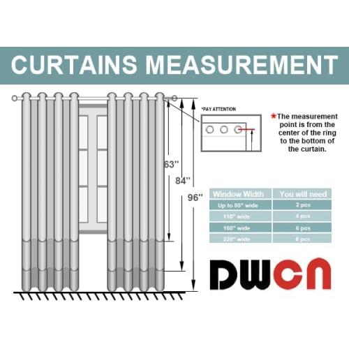 DWCN Room Darkening Curtains for Bedroom 70 x 63 Inch Long Greyish White