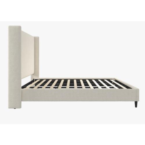 Ana King Upholstered Wingback Bed Ivory Boucle (2 BOXES)