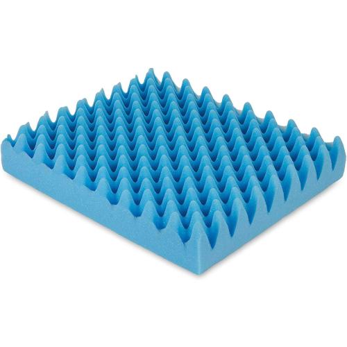 Gilbins Convoluted Egg Crate Foam Chair Cushion, Seat Cushion, Car Seat Cushion, Office Chair Cushion or Wheelchair Cushion to Relieve Back Pain Wheelchair and Recliner Chair Pads (Blue Without Cover)