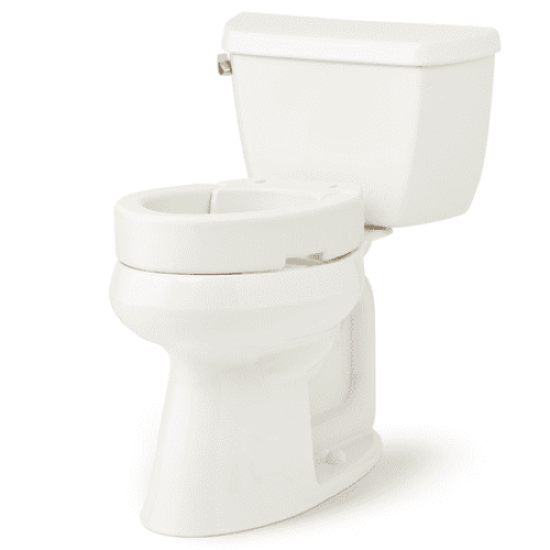 Medline Elongated Toilet Seat Riser for Seniors, Hinged, Fits Most Toilets, 400 lb Weight Capacity, White