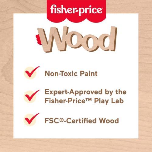 Fisher-Price Wood Toddler Toy Animal Puzzle