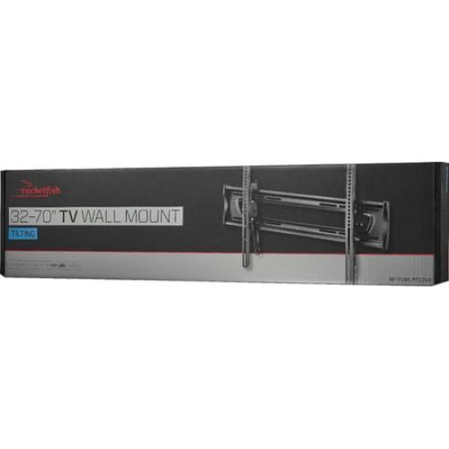 Rocketfish RF-TVMLPT03V3 - Mounting kit (wall mount) - tilt - for LCD TV - metal - black - screen size: 32-75 - mounting interface: up to 700 x 400 mm