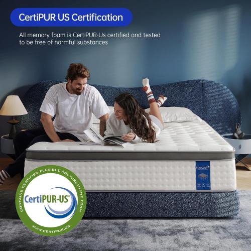 Twin Mattress,10 Inch Twin Size Mattresses in a Box,Memory Foam Hybrid Mattress, Individual Pocket Spring for Motion Isolation &Zoned Support & Pressure Relief,Medium Firm