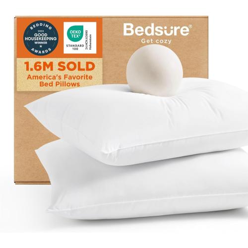 Bedsure King Size Pillows Set of 2 - King Size Bed Pillows 2 Pack for Sleeping, Soft and Supportive, Hotel Quality, Original Down Alternative Filling for Side, Back Sleepers
