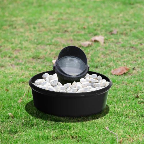 6 Pcs Lawn Light Protector, ABS Landscape Sprinkler and Light Guard, Waterproof Lawn Sprinklers Protection for Reduce Damage from Lawns Mower Outdoor Garden Park Backyard
