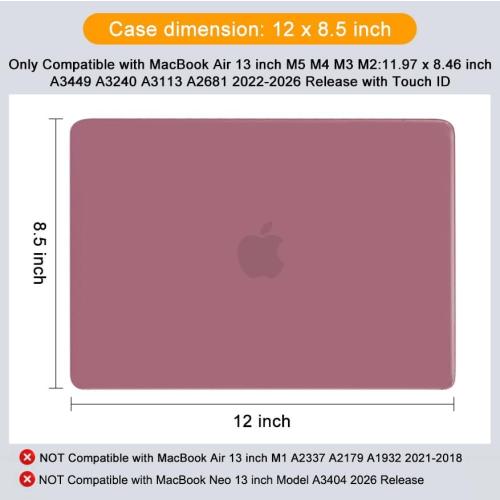 MOSISO Compatible with MacBook Air 13 inch Case M5 2026 M4 M3 M2 2025-2022