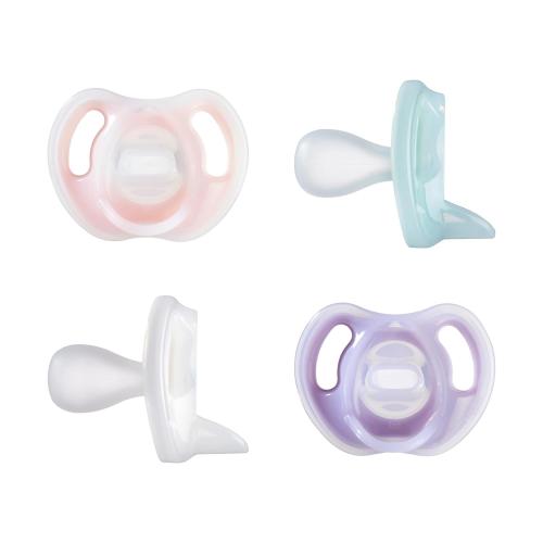 Tommee Tippee Ultra-Light Pacifier, 0-6 Months, Silicone, Pack of 4