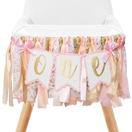 Pre - strung Pink Highchair Banner