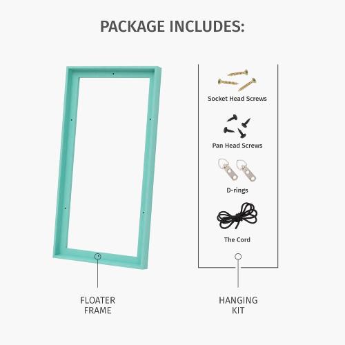 PIXY CANVAS Floater Frame 10x10 for 1-1/2 (1.5) inch Deep Canvas Paintings/Canvas Prints/Wood Canvas Panels/Wall Art/Wall Decor/Home Decor/Artwork (White, 10 x 10 inch, Square)