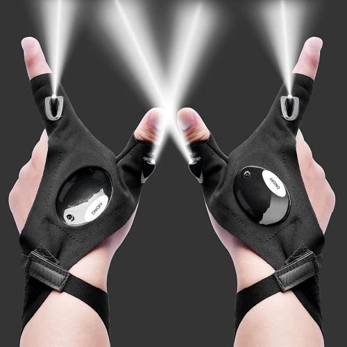Fathers Day Dad Gifts, Birthday Easter Gifts for Adults Men Him, Easter Basket Stuffers for Adults Boyfriend Husband, LED Flashlight Gloves Hands-Free Lights Cool Gadgets for Fishing Camping Repairing